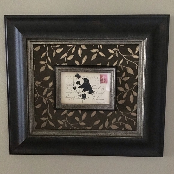 Hummingbird Silhouette Post Card Picture Nancy Shumaker Pallan Art Brown 16x18” - Picture 7 of 8